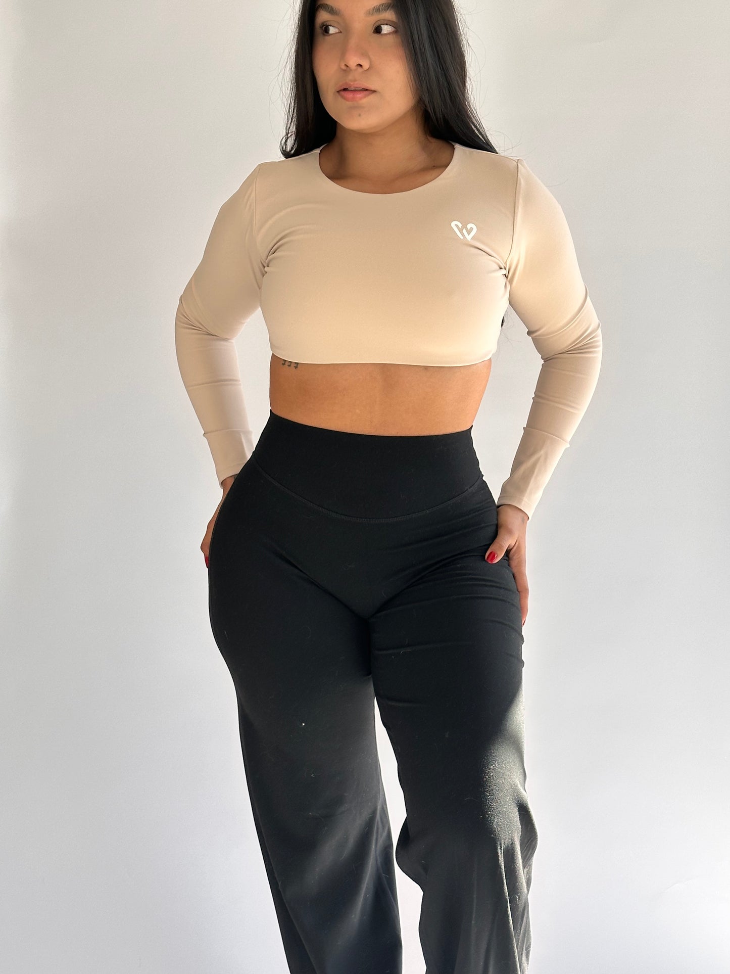 SOFTMOVE-CROP TOP LONG SLEEVE