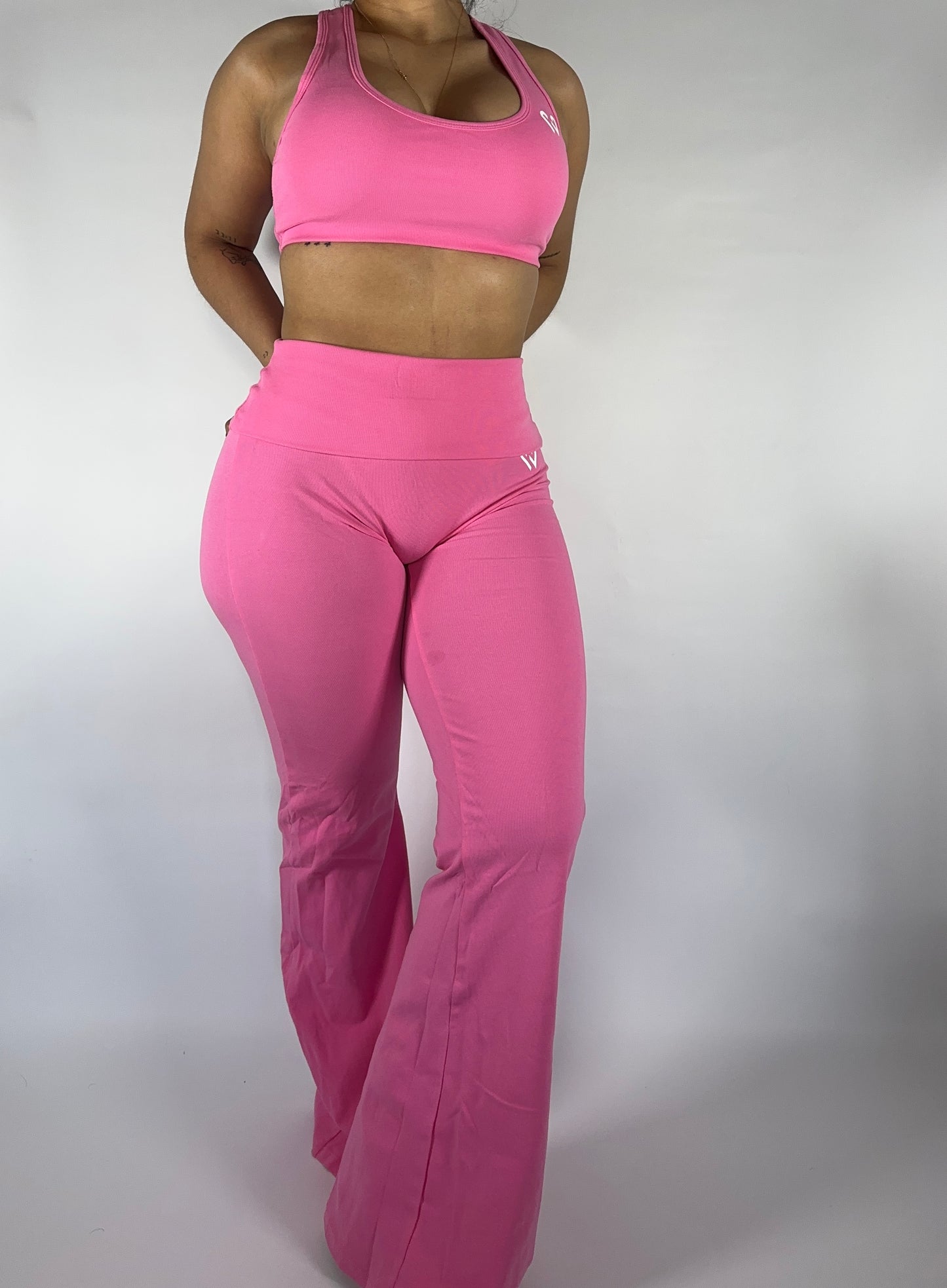 Set flare algodón top corto