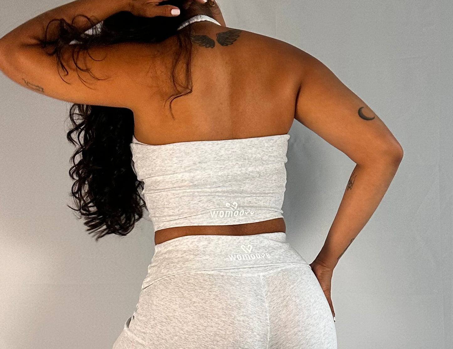 Set flare Algodón top largo