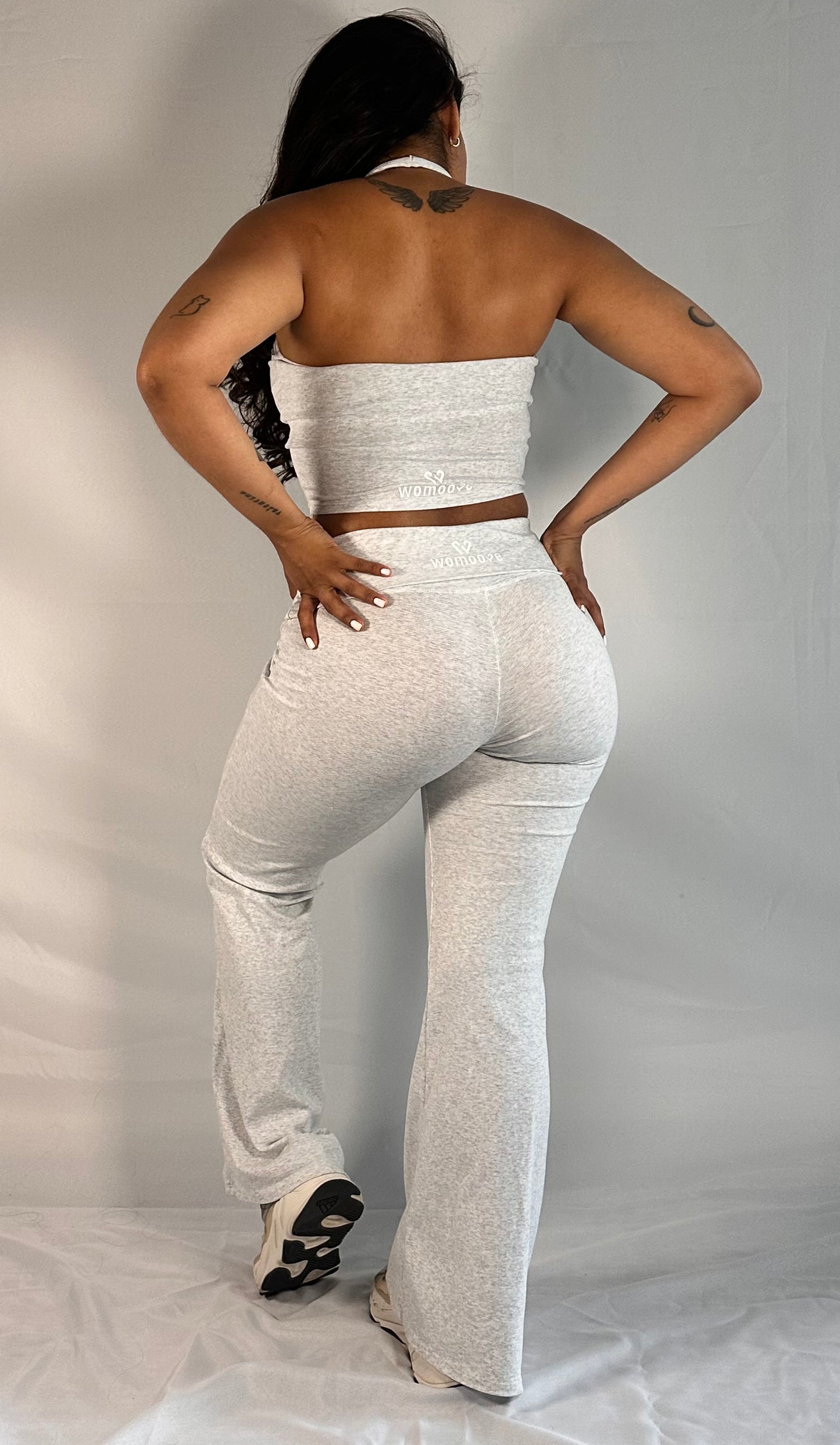 Set flare Algodón top largo