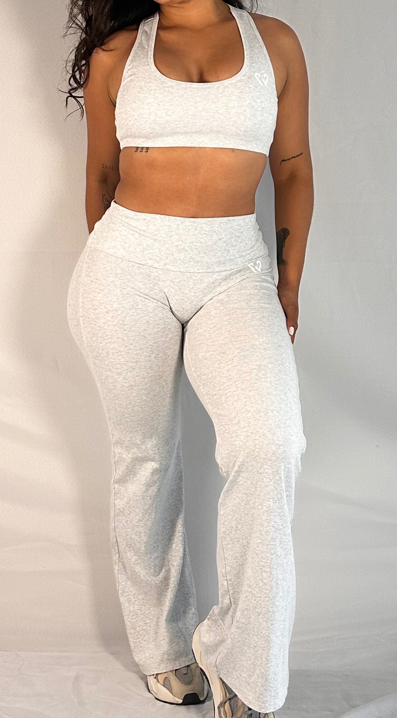 Set flare algodón top corto