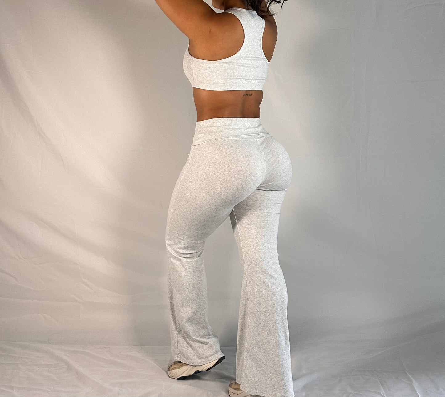 Set flare algodón top corto