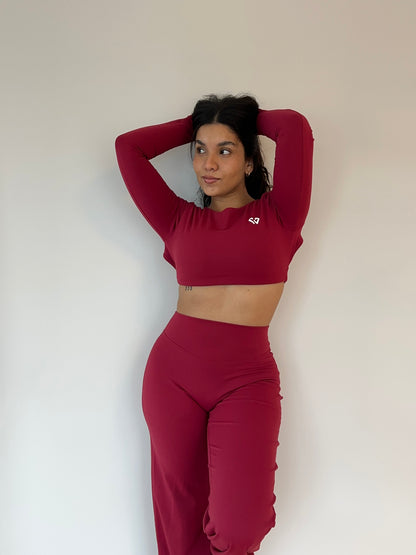 SOFTMOVE-CROP TOP LONG SLEEVE