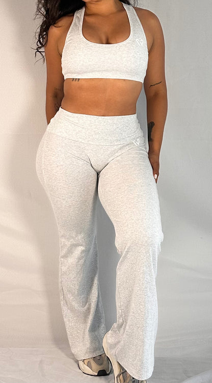 Set flare algodón top corto