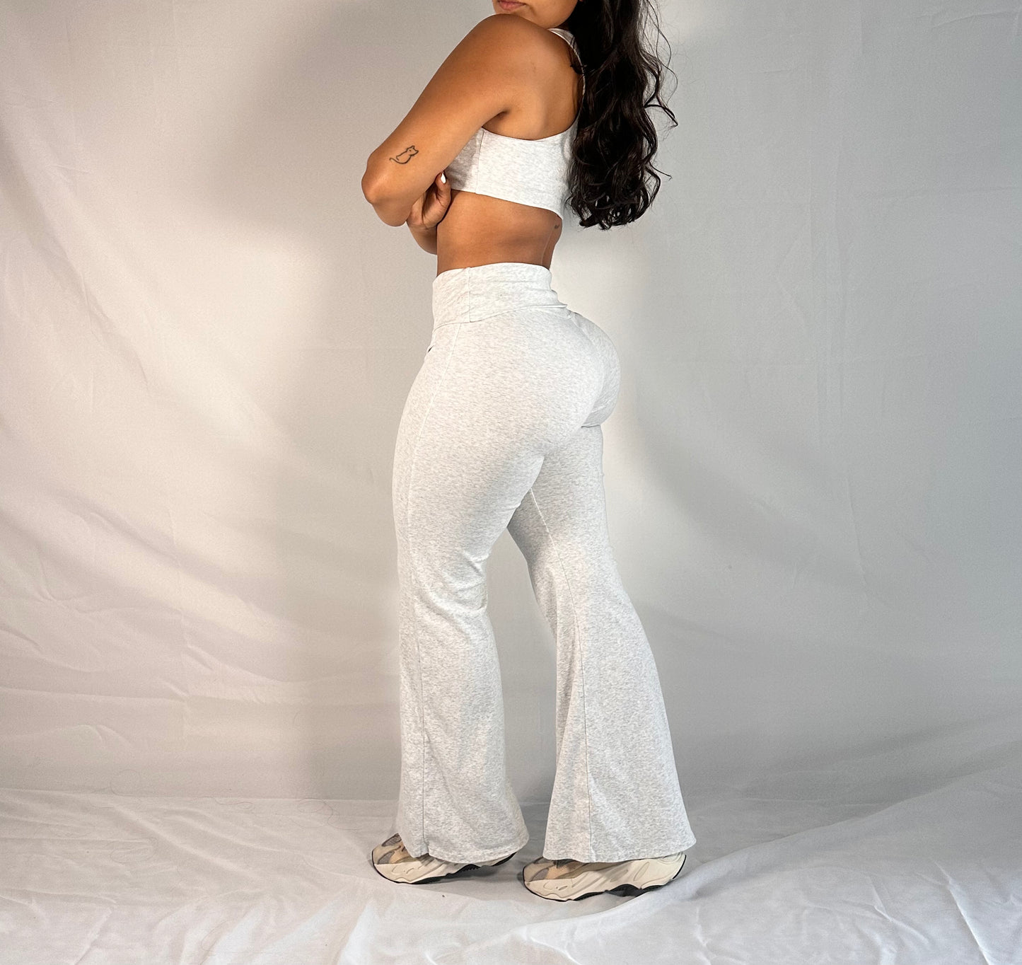 Set flare algodón top corto