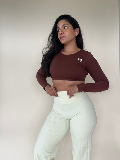 SOFTMOVE-CROP TOP LONG SLEEVE